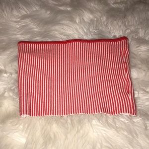 Red and white striped bandeau